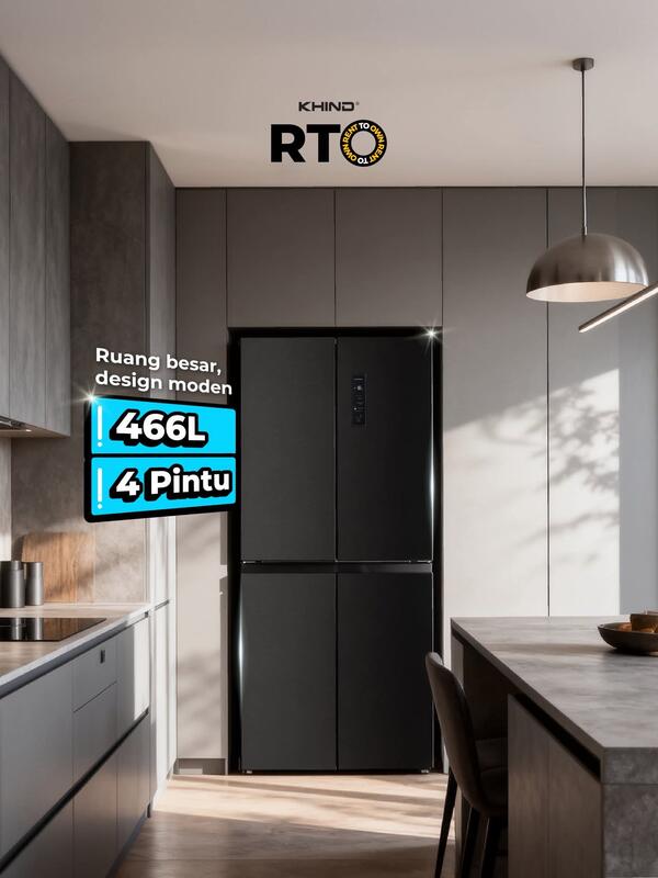 Ruang Besar Design Moden - 466L 4 Pintu