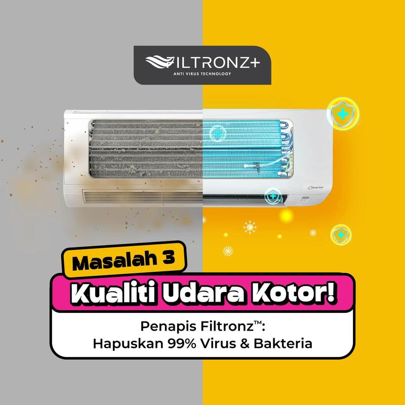 Masalah 3: Kualiti Udara Kotor - Penapis Filtronz
