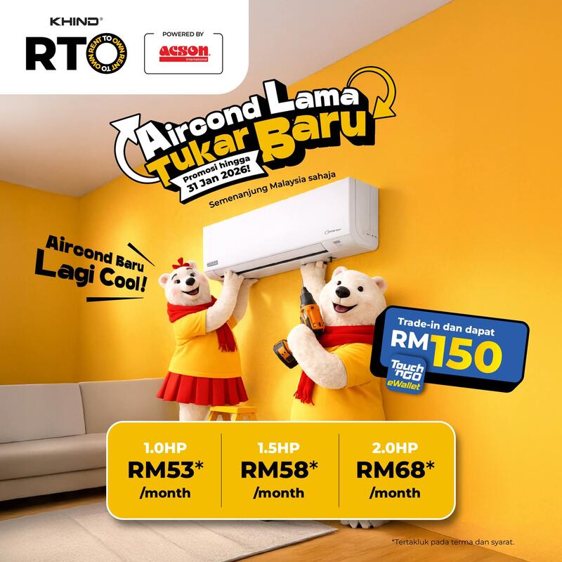 Aircond Lama Tukar Baru - Trade-in dapat RM150