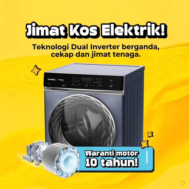 Jimat Kos Elektrik - Dual Inverter, Waranti Motor 10 Tahun