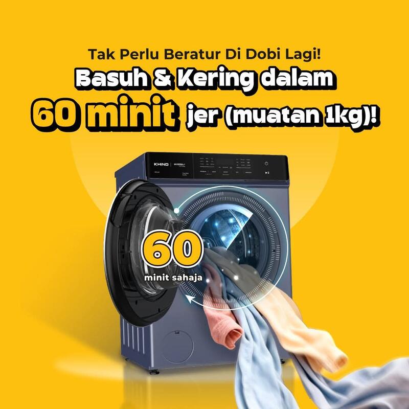 Basuh & Kering dalam 60 Minit