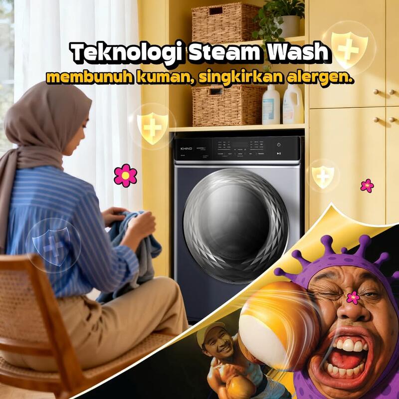 Teknologi Steam Wash - Membunuh Kuman, Singkirkan Alergen
