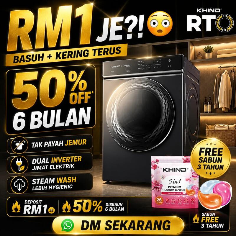 RM1 Je - 50% Off 6 Bulan, Free Sabun 3 Tahun